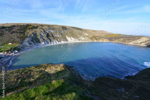 Lulworth cove near the village of West Lulworth in Dorset  Southern England  