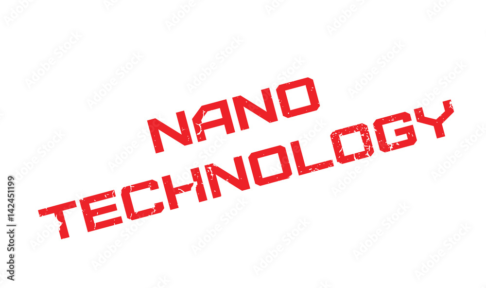 Nano technology rubber stamp. Grunge design with dust scratches. Effects can be easily removed for a clean, crisp look. Color is easily changed.
