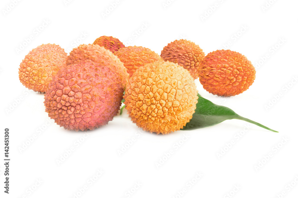 Litchee isolated on a white background cutout Litchee isolated on a white background cutout