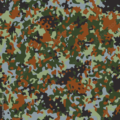 Classic Belgian Flectarn Camouflage seamless patterns. Vector Illustration. photo