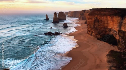 4k b-roll cinematic footage of The Twelve Apostles at Great Ocean Road, Australia