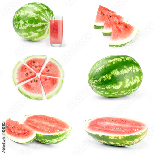 Set of Fresh watermelon