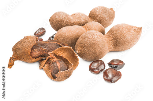 Tamarind isolated on white