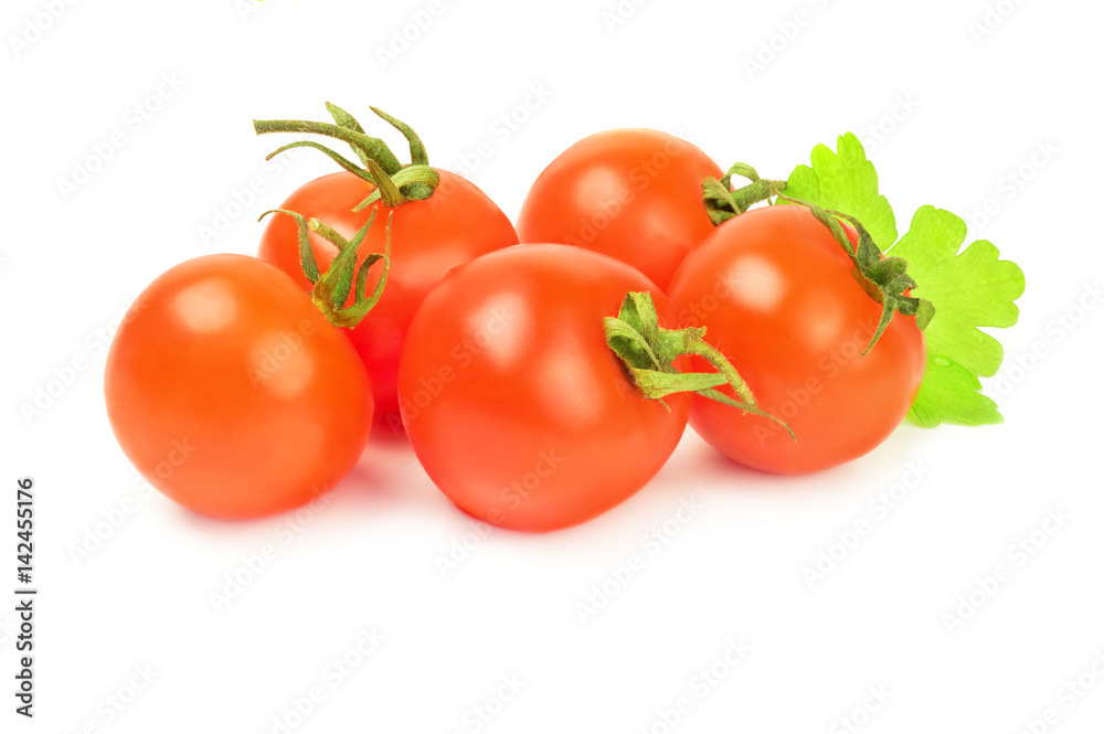 Tomato cherry isolated on a white cutout Tomato cherry isolated on a white cutout