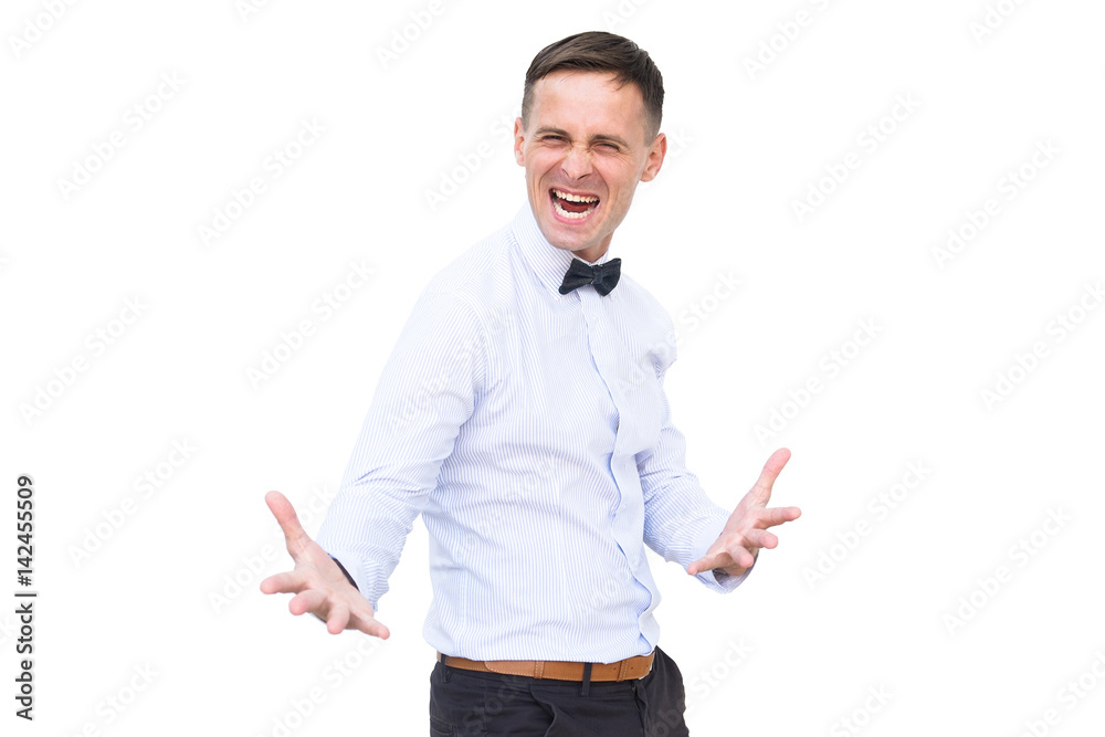 Smiling men isolated on the white background Smiling men isolated on the white background