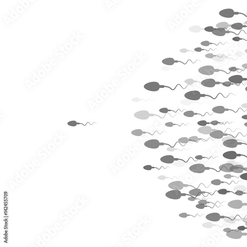 The spermatozoon escaped forward and moves directly to the target