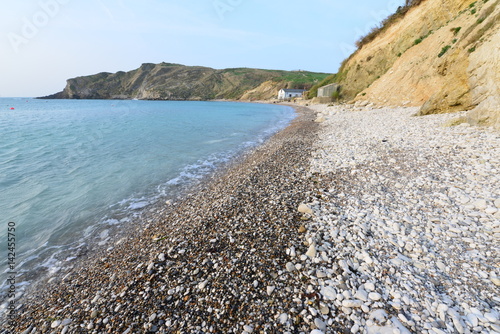 Lulworth cove near the village of West Lulworth in Dorset, Southern England
 photo