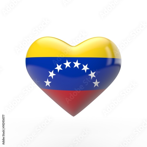 Free Download Venezuela heart flag. 3D rendering - GFXLoad