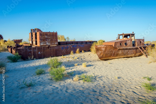 Ship cemetery  Aral Sea  Uzbekistan
