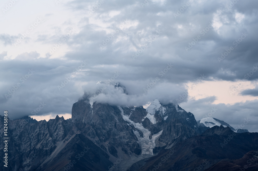 Dramatic view at Ushba, Svaneti Dramatic view at Ushba, Svaneti
