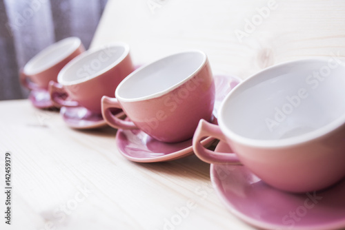 4 tea mugs tilted
