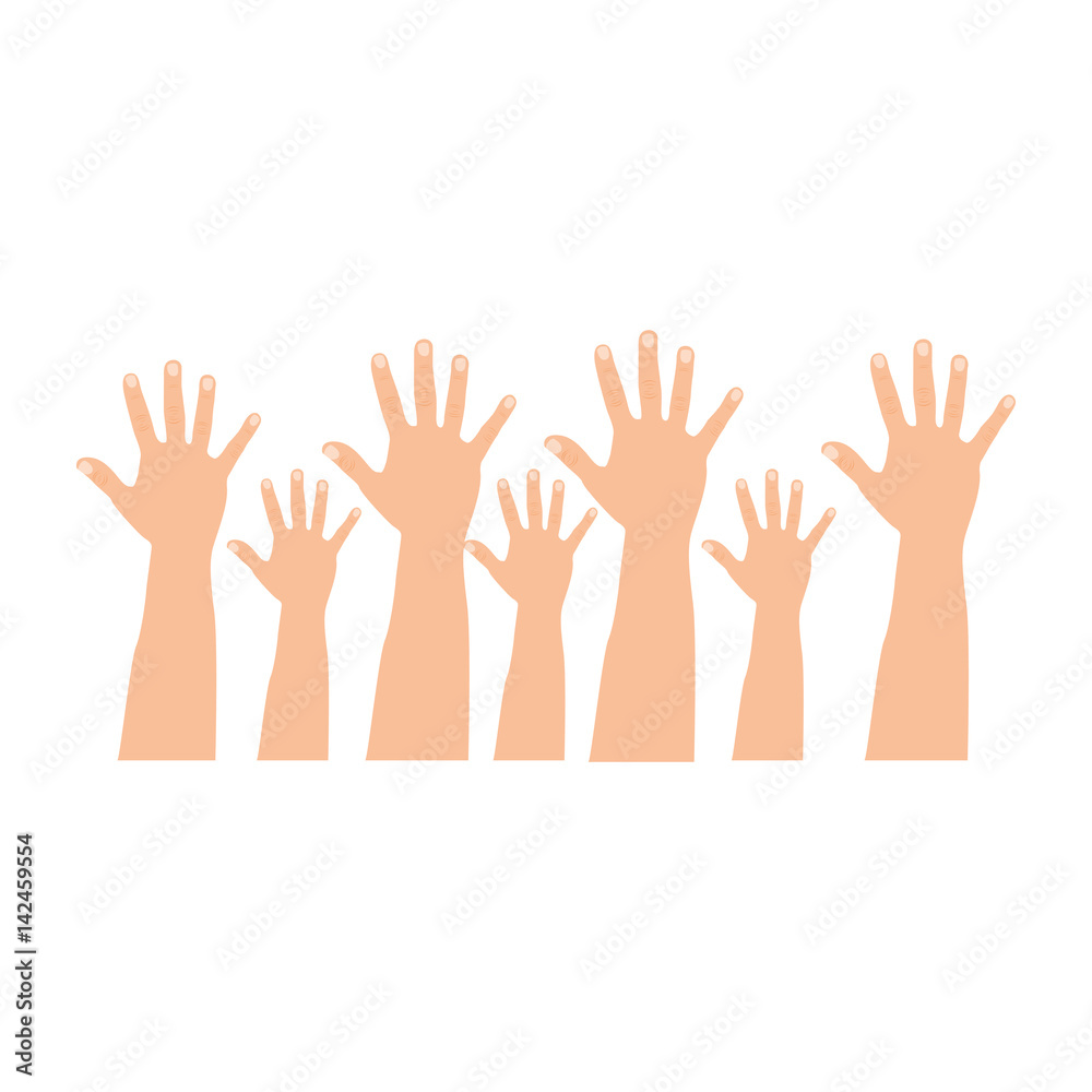 figure hands up icon, vector illustration design figure hands up icon, vector illustration design