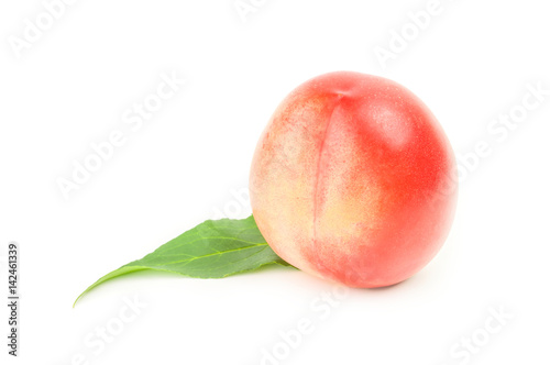 Juicy ripe peaches isolated on a white background cutout