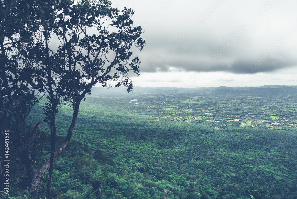 Obraz premium High angle view. cloud mountain sky. Sunrise, sunset