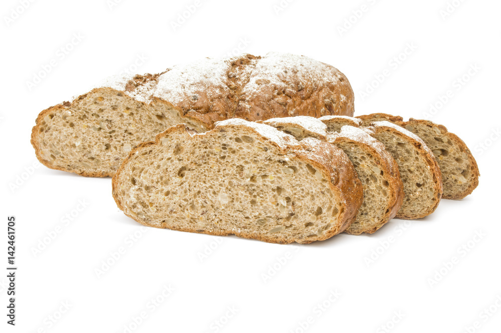 Bread product isolated over a white background Bread product isolated over a white background