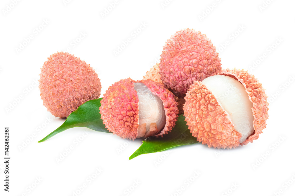 Litchi isolated on white Litchi isolated on white