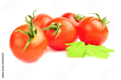 Tomato cherry isolated on a white cutout