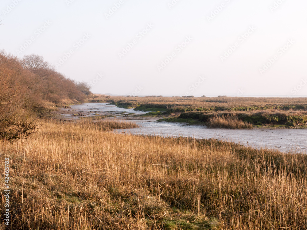 Incredibly Beautiful Shots of the River Beds in Wivenhoe Essex as the Sun Goes Down and the Birds Fly to Alresford