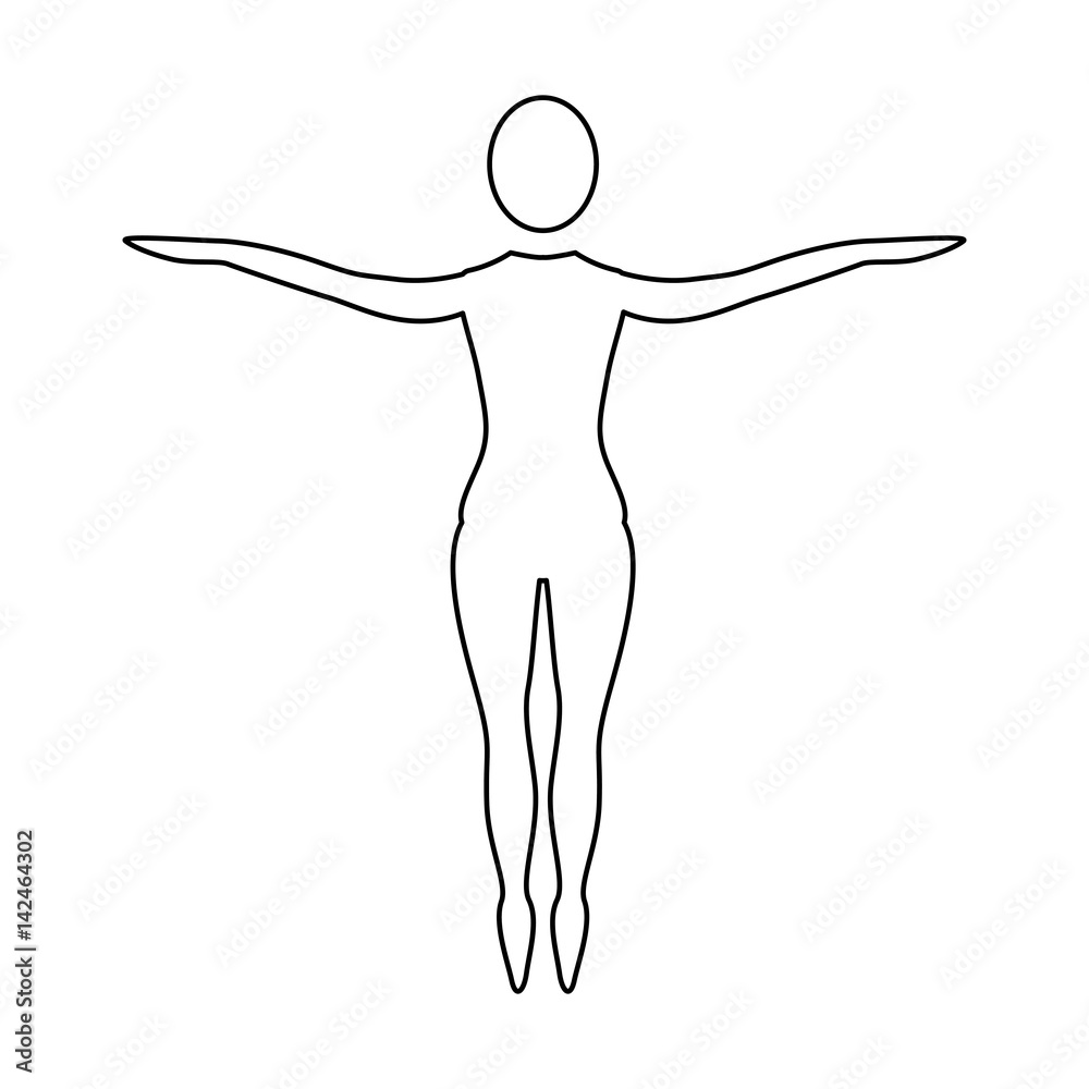 Silhouette woman standing in tips her feet, vector illustration Silhouette woman standing in tips her feet, vector illustration