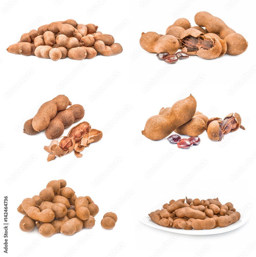 Set of Tamarind on white Set of Tamarind on white