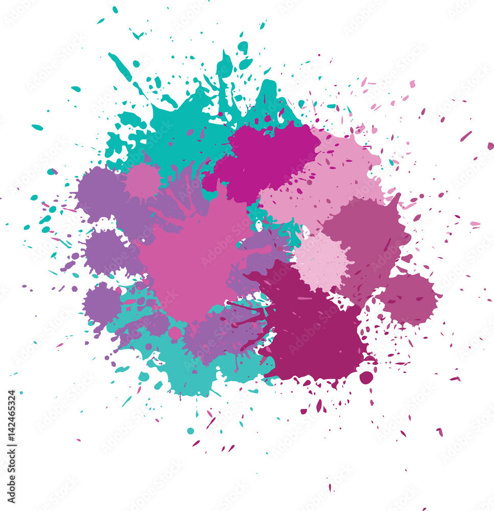 blots in bright colors.