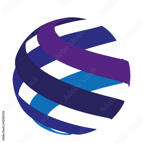 global earth planet with differents lines, vector illustration design