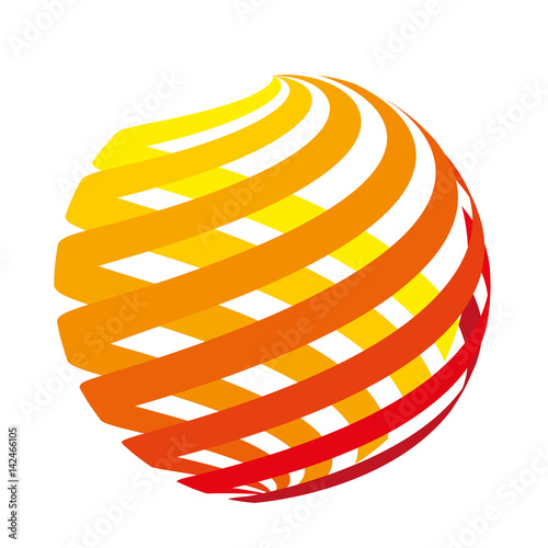 global earth planet with differents lines, vector illustration design