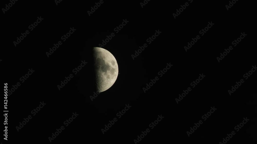 Moon behind at night sky Moon behind at night sky