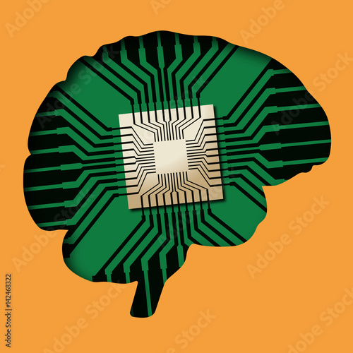 cerveau - puce électronique - Intelligence Artificielle - avenir - robot