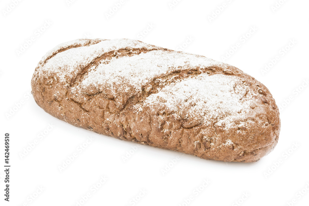 Flour confection isolated on white Flour confection isolated on white