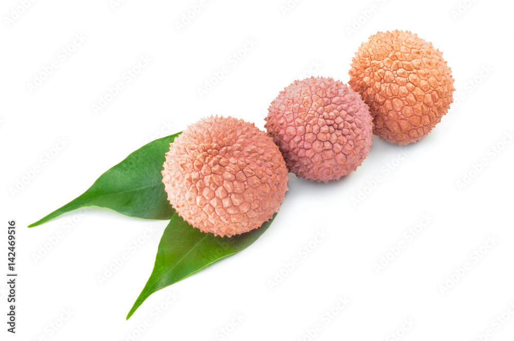 Lychee isolated on a white background cutout Lychee isolated on a white background cutout