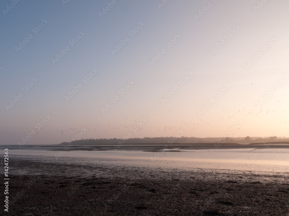 Incredibly Beautiful Shots of the River Beds in Wivenhoe Essex as the Sun Goes Down and the Birds Fly to Alresford Incredibly Beautiful Shots of the River Beds in Wivenhoe Essex as the Sun Goes Down and the Birds Fly to Alresford