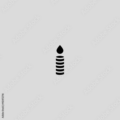 candle icon flat design
