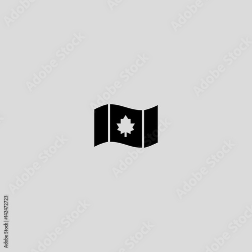 canada icon flat design