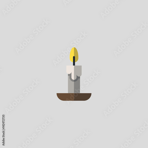 candle icon flat design