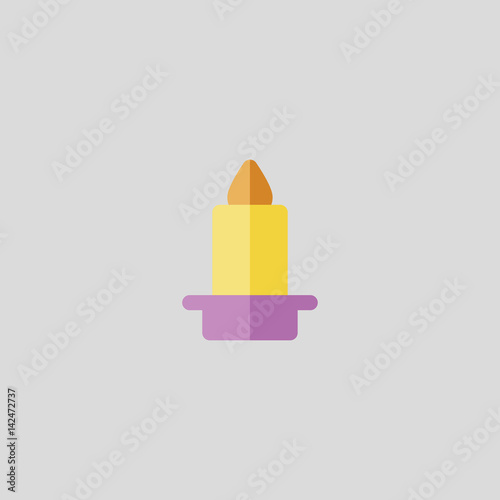 candle icon flat design