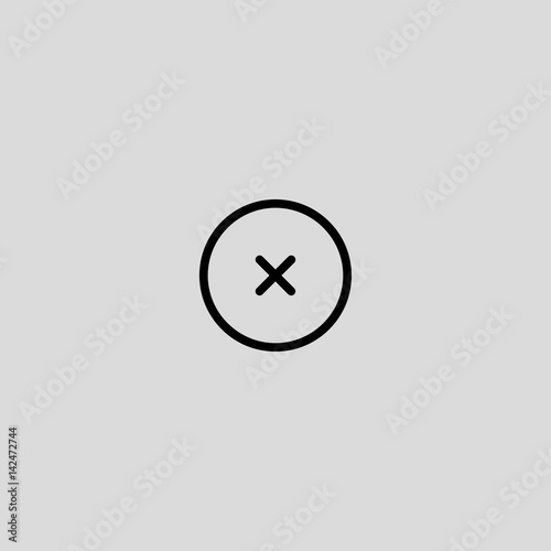 cancel icon flat design