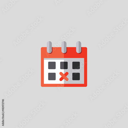 calendar icon flat design
