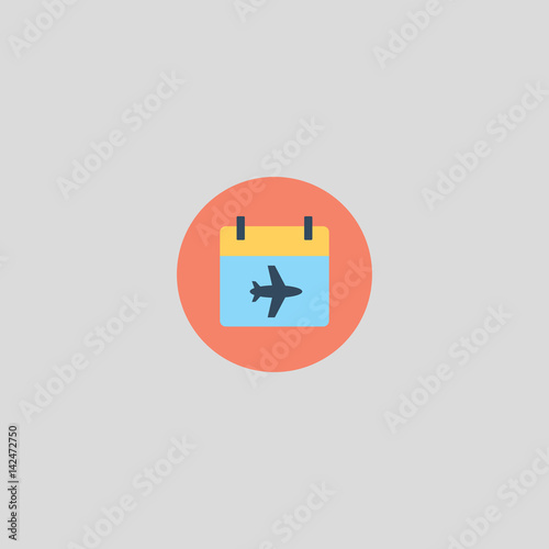 calendar icon flat design