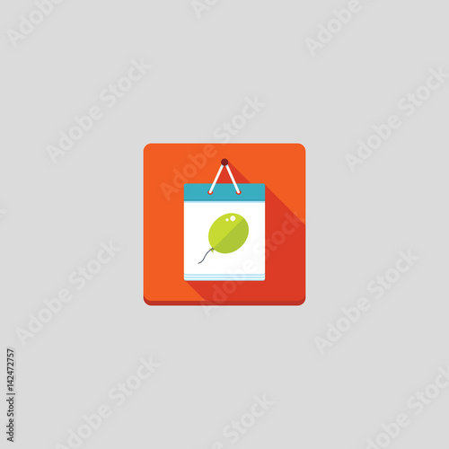 calendar icon flat design
