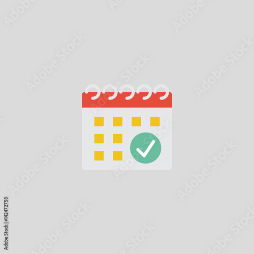 calendar icon flat design