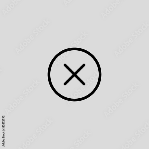 cancel icon flat design