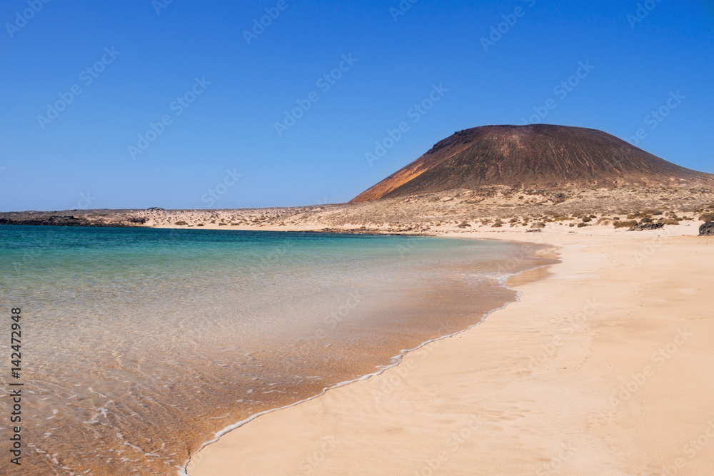 La Francesa Beach in La Graciosa, Canary Islands, Spain