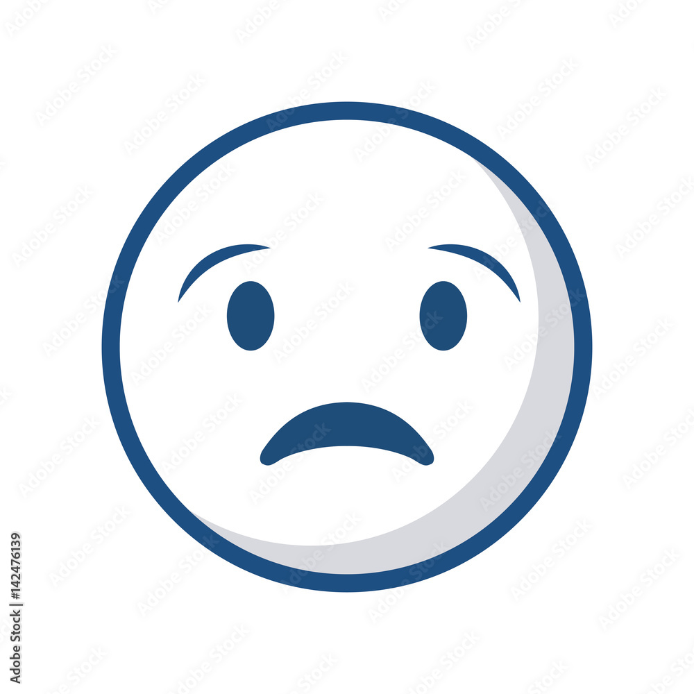 emoticon Anguished face icon over white background. vector illustration emoticon Anguished face icon over white background. vector illustration