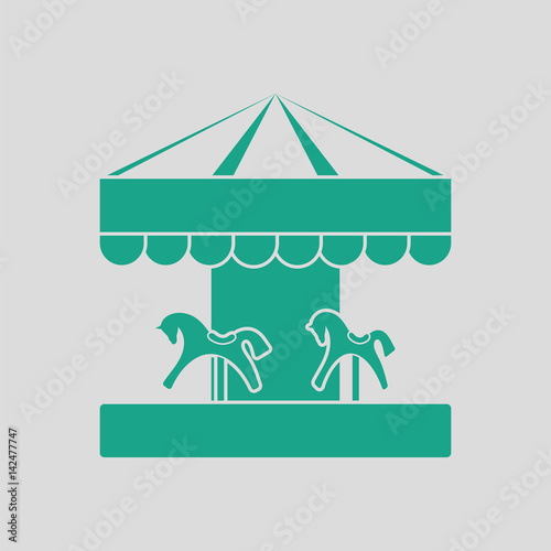 Children horse carousel icon