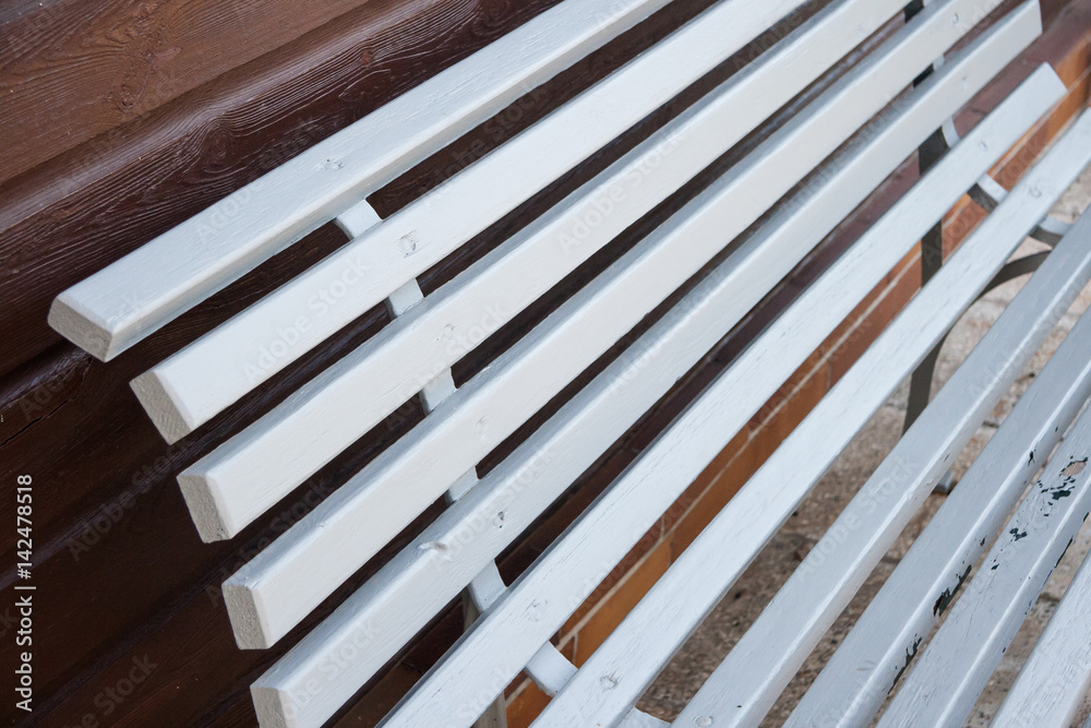 Obraz premium Garten Holz Bank Entspannung Freizeit