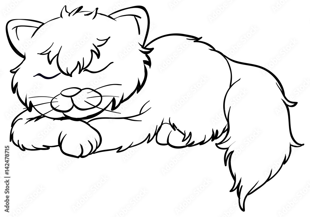 Doodles drafting animal for longhair cat