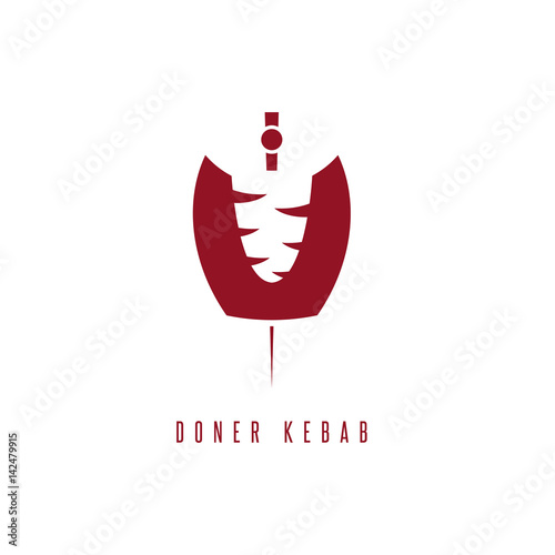 simple flat vector illustration of doner kebab
