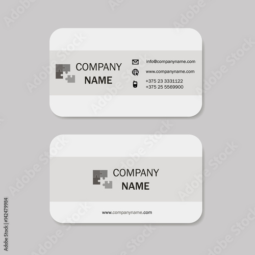 Business card with logo