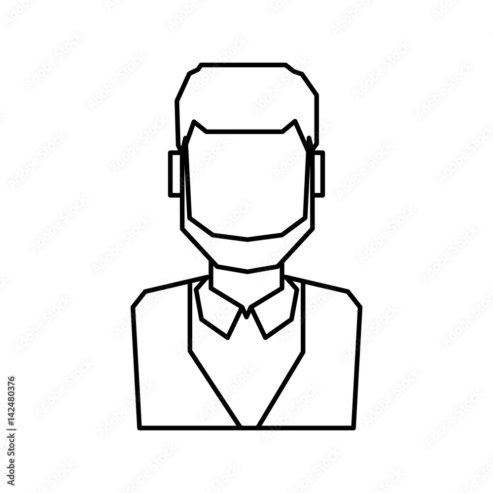 People faceless shapes and business isometric icons
